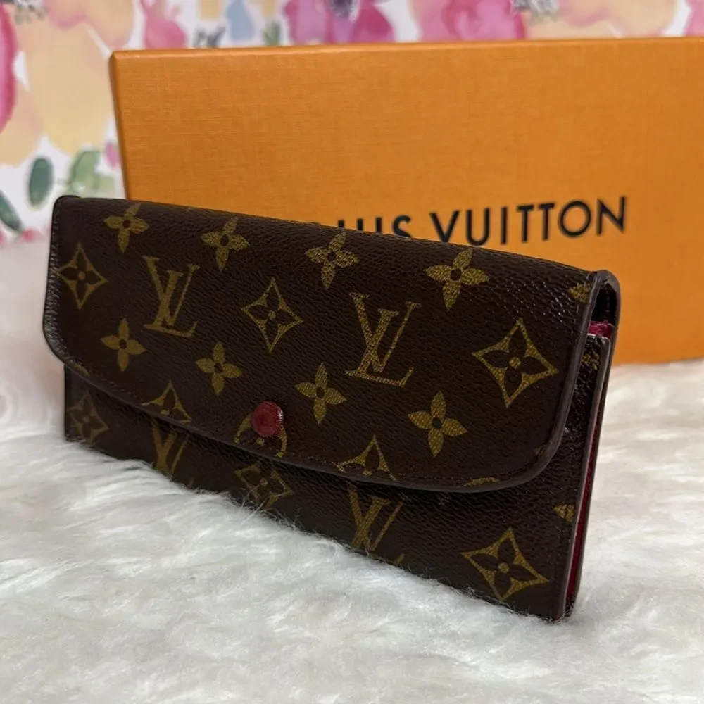 💯Authentic Louis Vuitton Emilie Monogram Long Wallet🍀